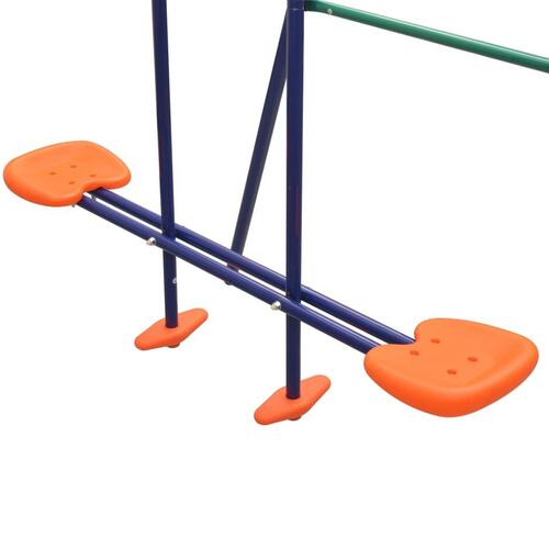 Gyngesæt med rutsjebane og 3 sæder orange