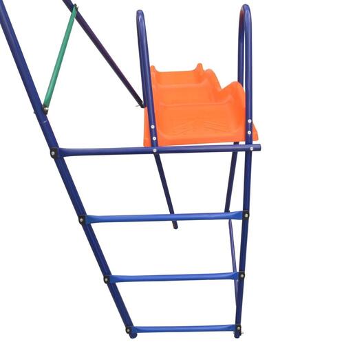 Gyngesæt med rutsjebane og 3 sæder orange