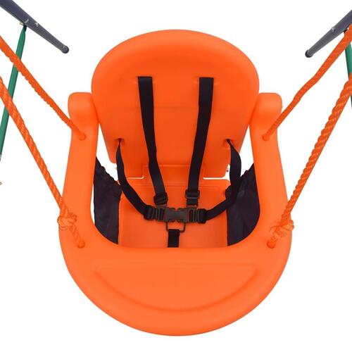 2-i-1 gynge og babygynge orange