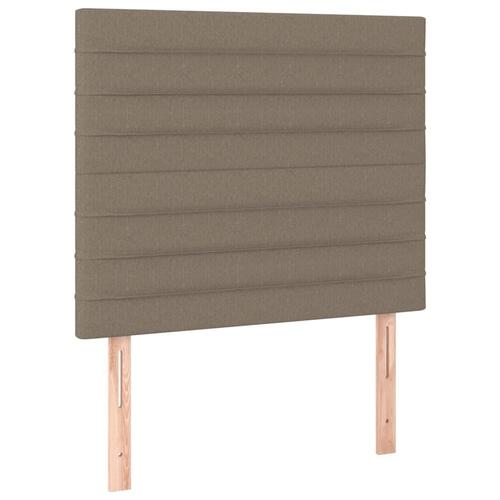 Sengegavle 2 stk. 90x5x78/88 cm stof gråbrun