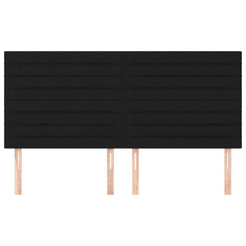 Sengegavle 4 stk. 100x5x78/88 cm stof sort