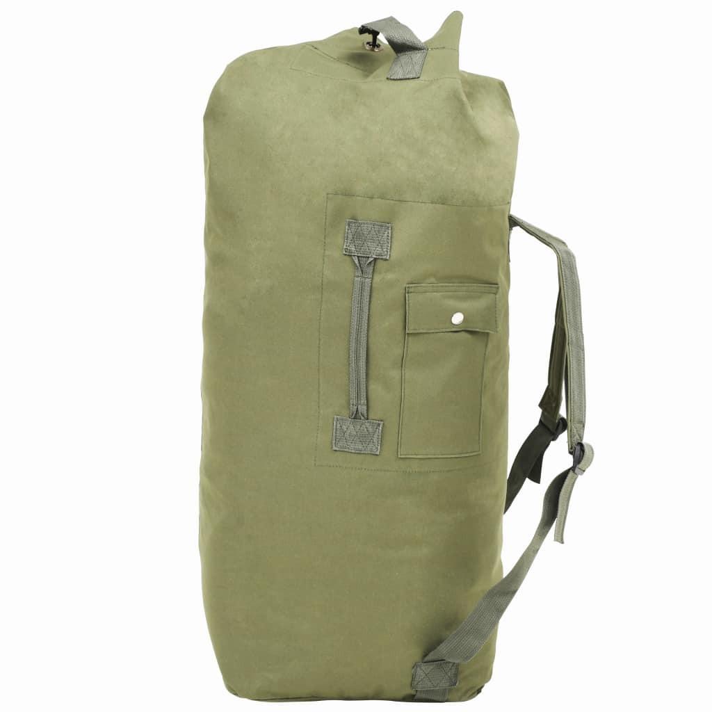 Duffeltaske i militærstil 85 l olivengrøn