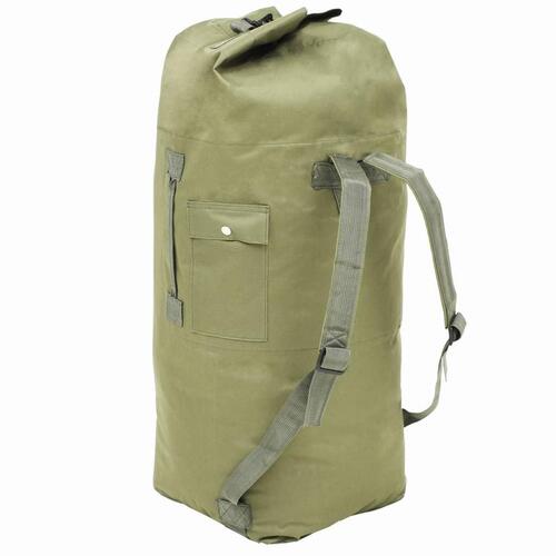 Duffeltaske i militærstil 85 l olivengrøn