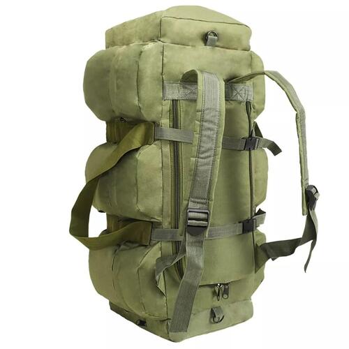 Duffelbag i 3-i-1 army-stil 90 l olivengrøn