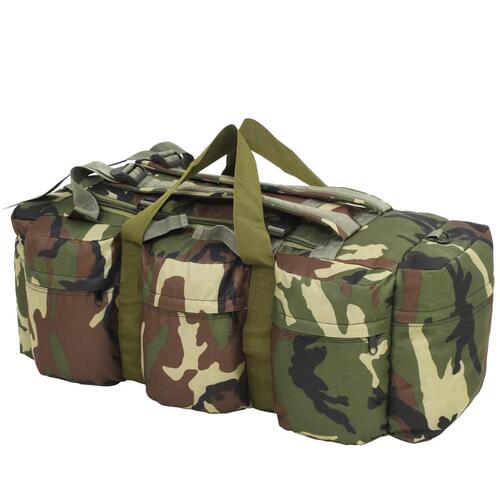 Duffelbag i 3-i-1 army-stil 90 l camouflage