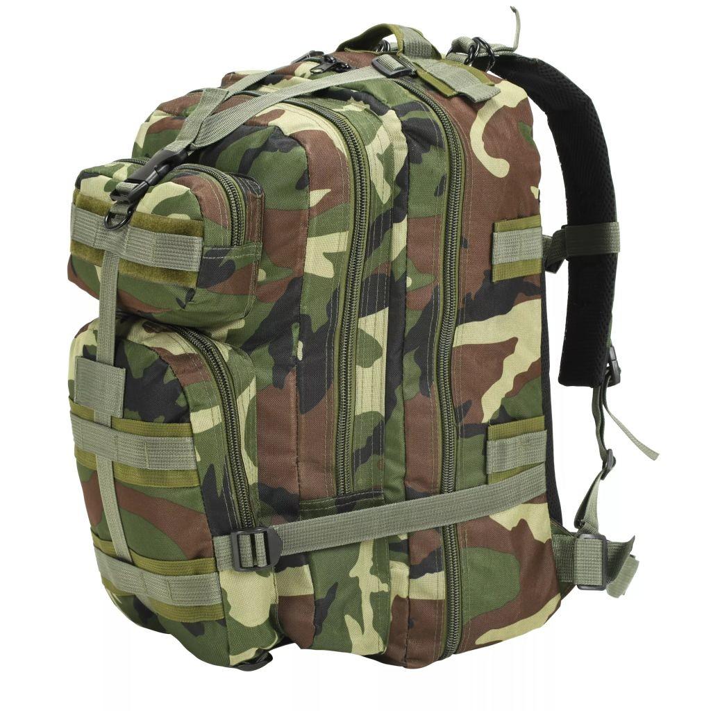 Rygsæk i militærstil 50 l camouflage