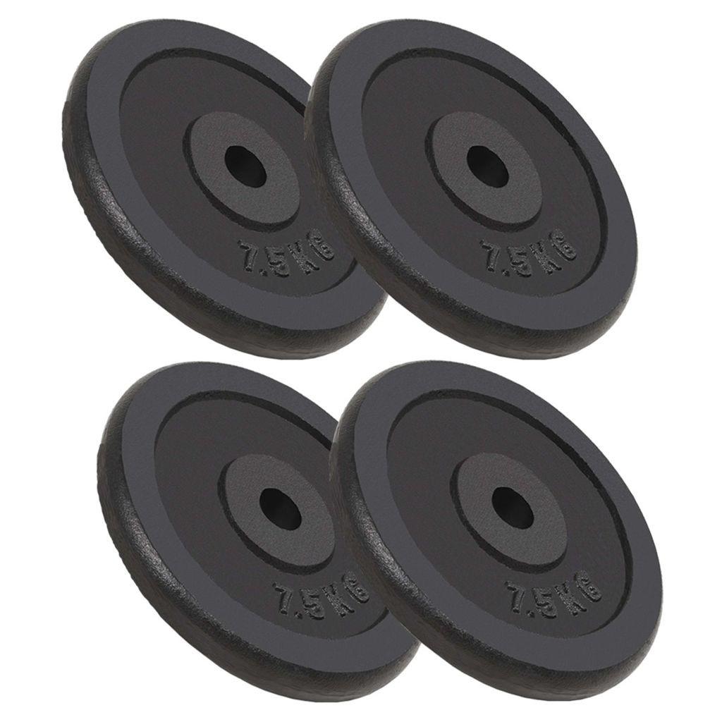 Vægtskiver 4 stk. 4x7,5 kg støbejern