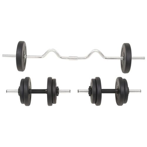 Vægtstangs- og håndvægtssæt 30 kg