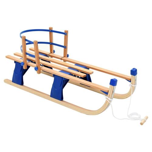 Foldbar kælk med ryglæn 119 cm træ