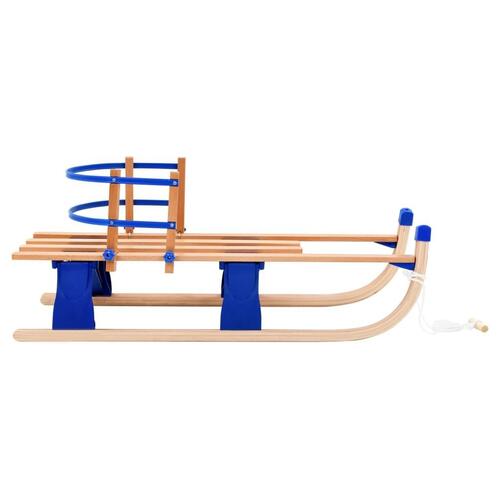 Foldbar kælk med ryglæn 119 cm træ
