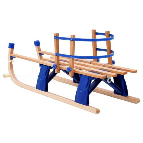 Foldbar kælk med ryglæn 119 cm træ