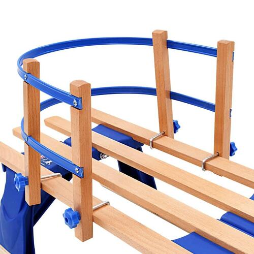 Foldbar kælk med ryglæn 119 cm træ