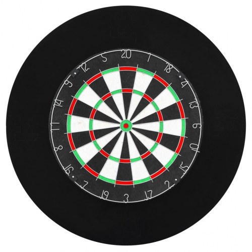 Professionel dartskive i sisal med 6 dartpile og ramme