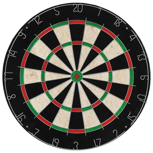 Professionel dartskive i sisal med 6 dartpile og ramme