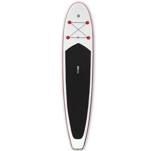 Oppusteligt standup-paddleboardsæt rød og hvid