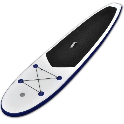 Oppusteligt standup-paddleboardsæt blå og hvid