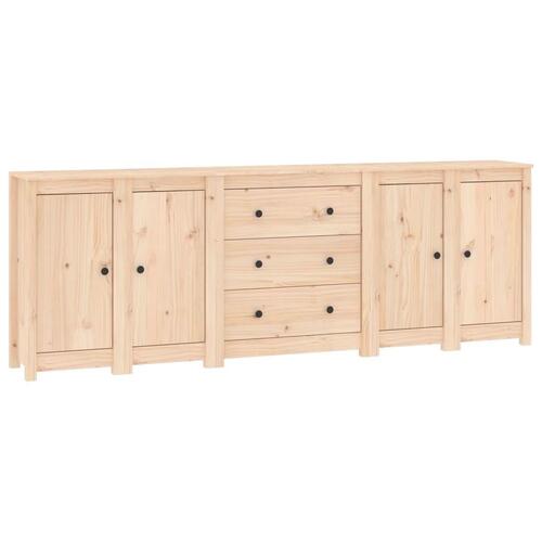 Skænk 230x35x80 cm massivt fyrretræ