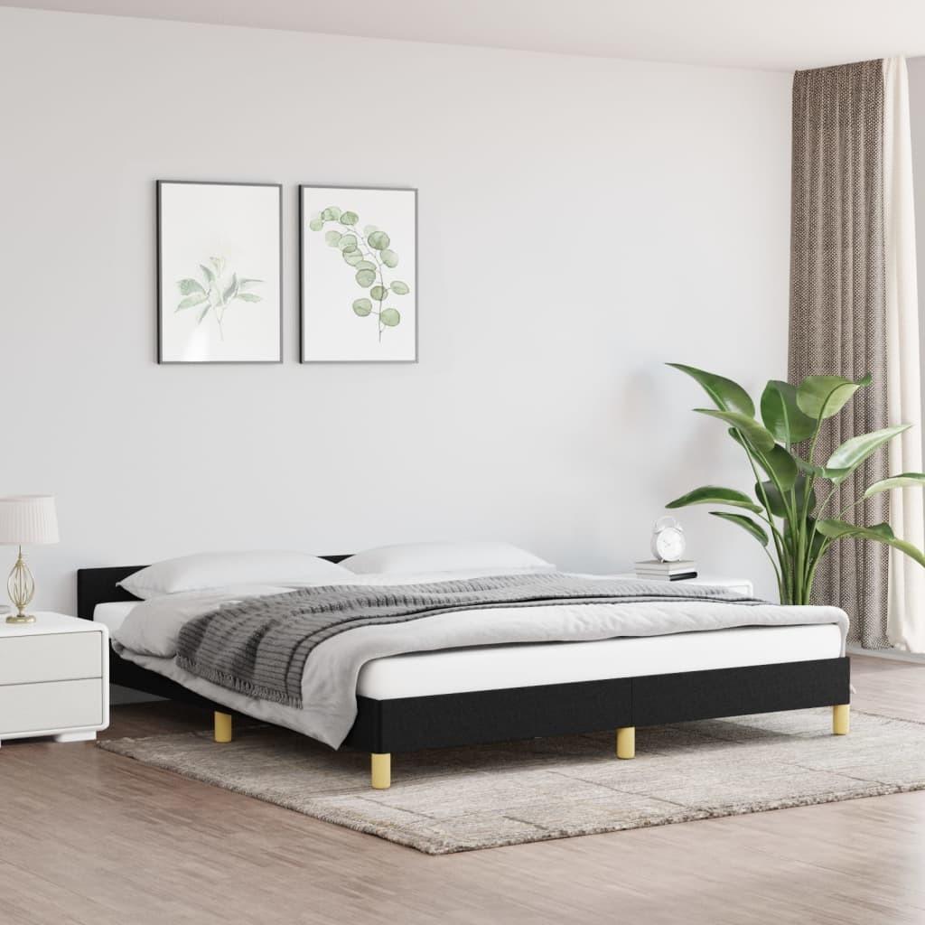 Sengeramme uden madras 180x200 cm stof sort