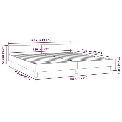 Sengeramme uden madras 180x200 cm stof sort