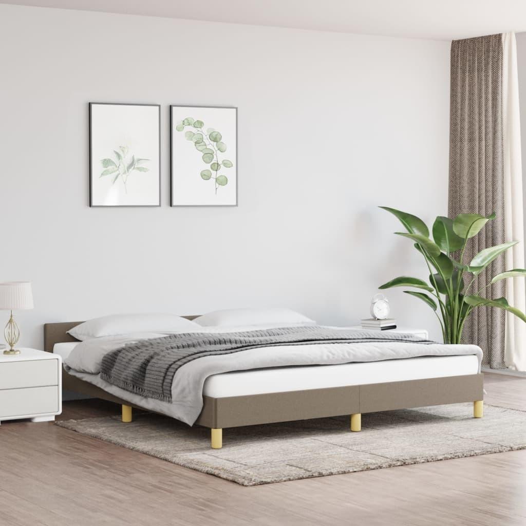 Sengeramme uden madras 180x200 cm stof gråbrun