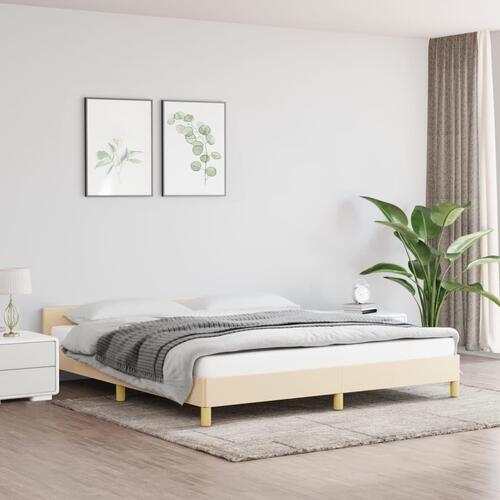 Sengeramme uden madras 180x200 cm stof cremefarvet