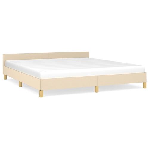 Sengeramme uden madras 180x200 cm stof cremefarvet