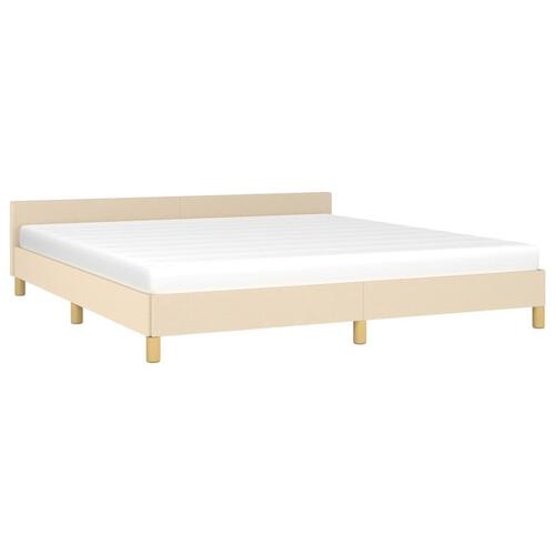 Sengeramme uden madras 180x200 cm stof cremefarvet