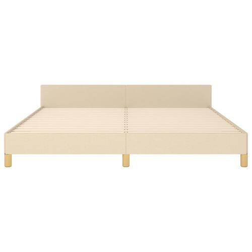 Sengeramme uden madras 180x200 cm stof cremefarvet