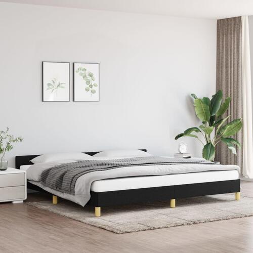 Sengeramme uden madras 200x200 cm stof sort