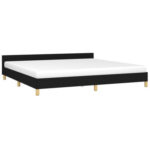 Sengeramme uden madras 200x200 cm stof sort