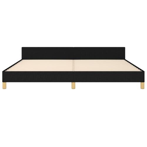 Sengeramme uden madras 200x200 cm stof sort