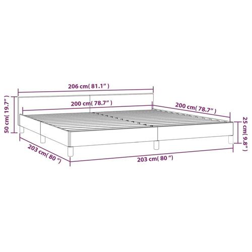 Sengeramme uden madras 200x200 cm stof sort