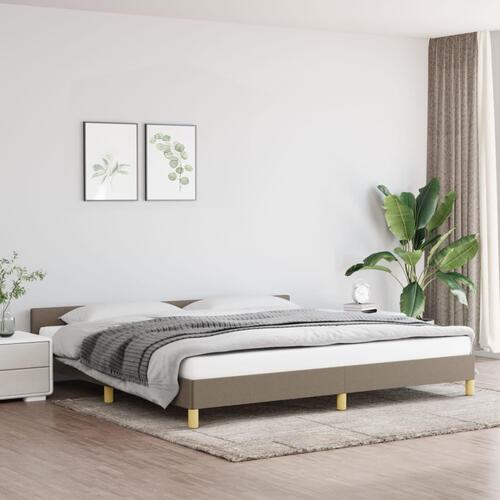 Sengeramme uden madras 200x200 cm stof gråbrun