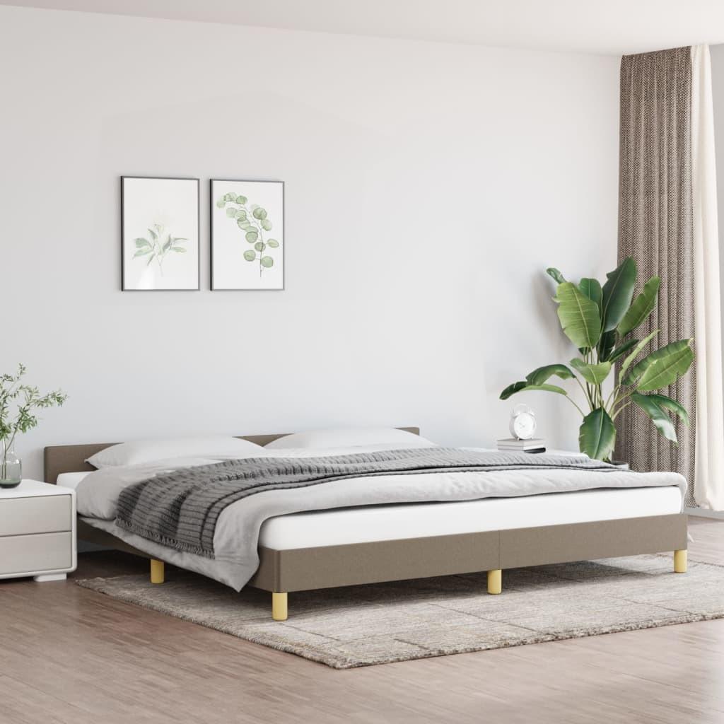 Sengeramme uden madras 200x200 cm stof gråbrun