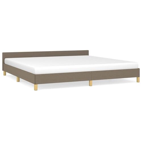 Sengeramme uden madras 200x200 cm stof gråbrun