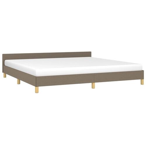 Sengeramme uden madras 200x200 cm stof gråbrun