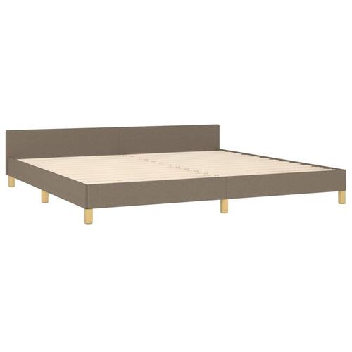 Sengeramme uden madras 200x200 cm stof gråbrun