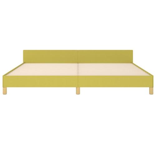 Sengeramme uden madras Grøn 200x200 cm Stof