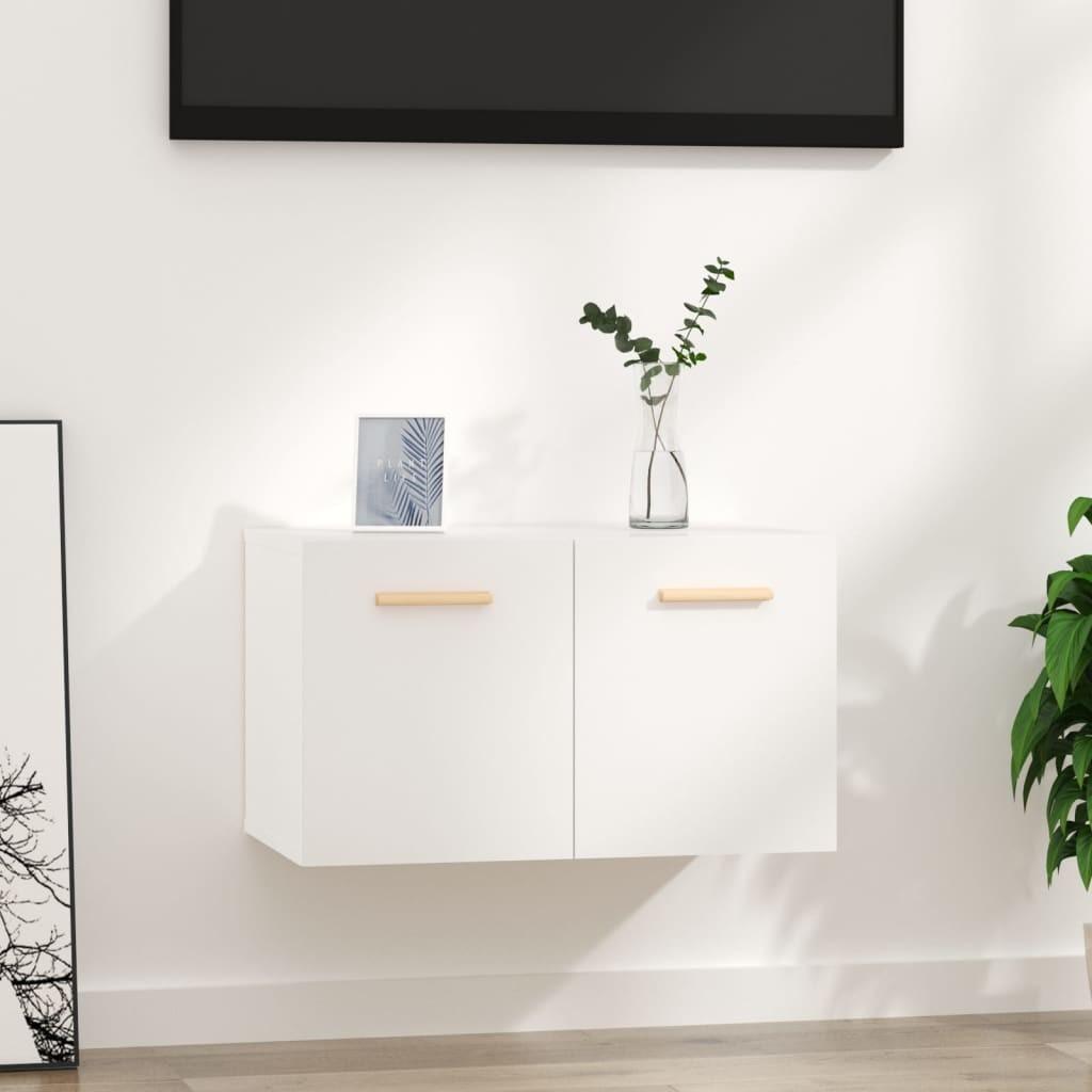 Vægskab 60x36,5x35 cm konstrueret træ hvid højglans