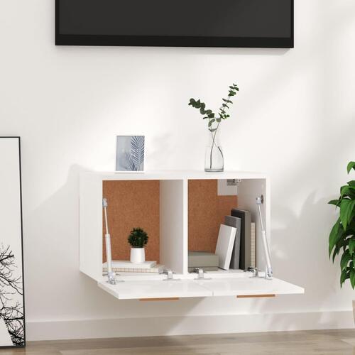 Vægskab 60x36,5x35 cm konstrueret træ hvid højglans