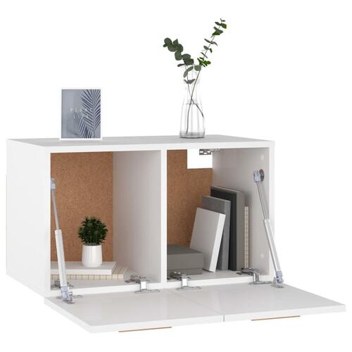 Vægskab 60x36,5x35 cm konstrueret træ hvid højglans