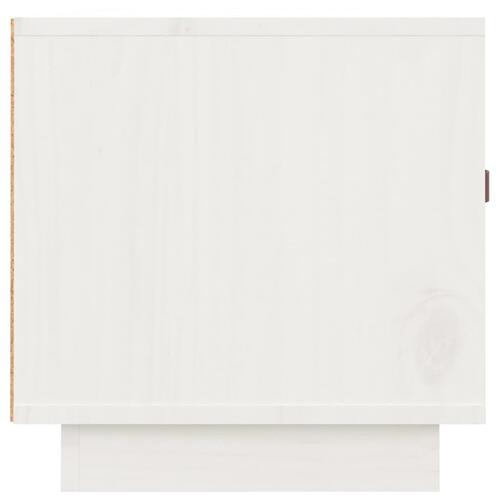 Tv-bord 80x34x35 cm massivt fyrretræ hvid