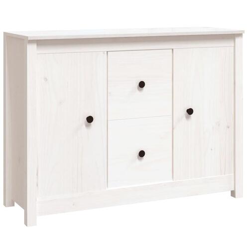 Skænk 100x35x74 cm massivt fyrretræ hvid