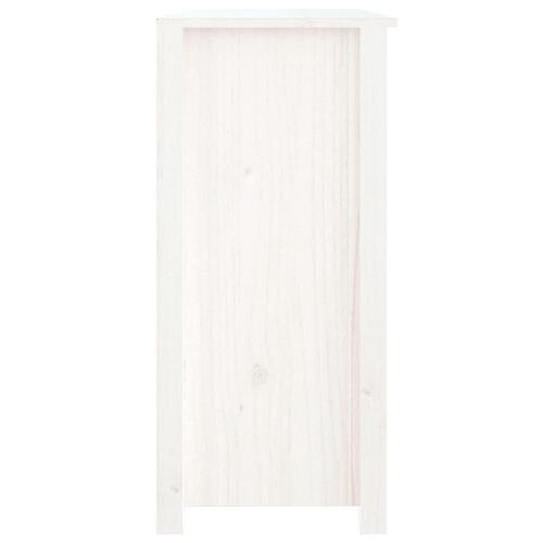 Skænk 100x35x74 cm massivt fyrretræ hvid