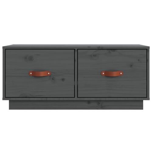 Tv-bord 80x34x35 cm massivt fyrretræ grå