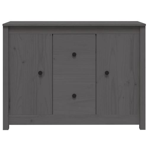 Skænk 100x35x74 cm massivt fyrretræ grå