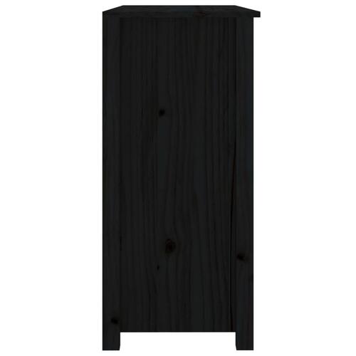 Skænk 100x35x74 cm massivt fyrretræ sort