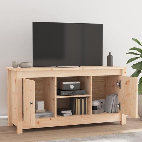Tv-bord 103x36,5x52 cm massivt fyrretræ