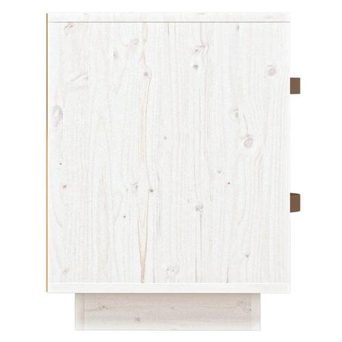 Sengeborde 2 stk. 40x34x45 cm massivt fyrretræ hvid