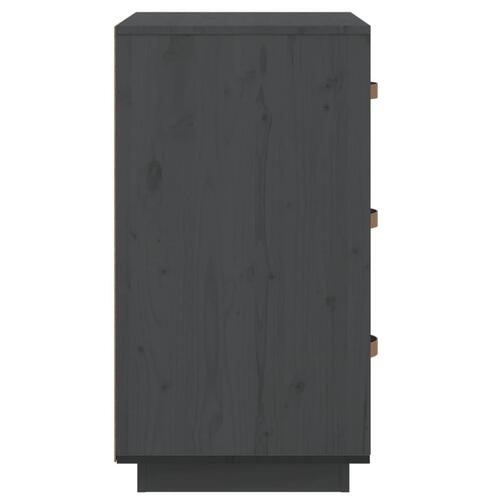 Sengeborde 2 stk. 40x40x75 cm massivt fyrretræ grå